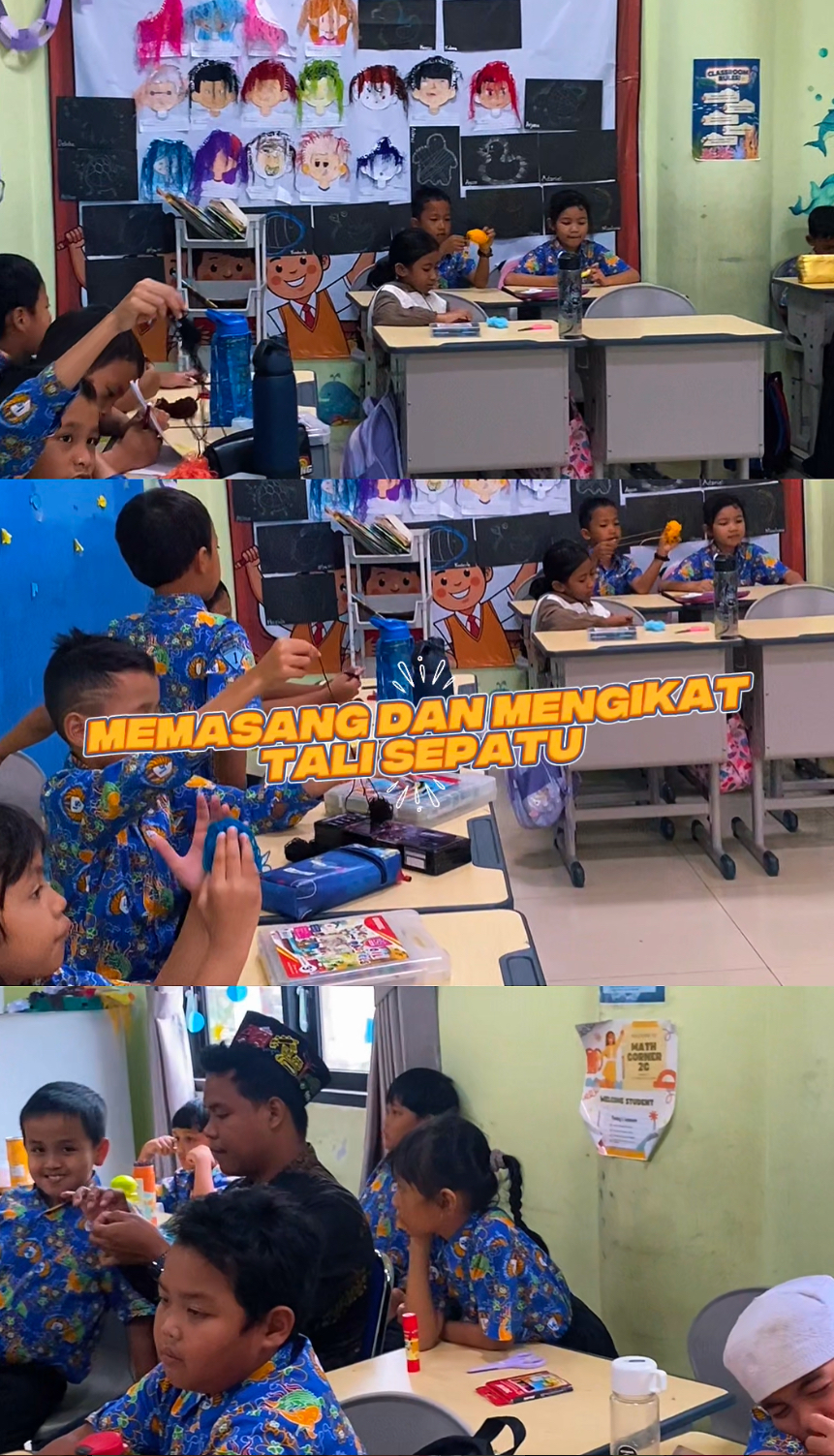 Memasang dan Mengikat Tali Sepatu